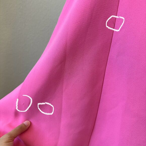 REISS Cheyenne Back-Cutout Midi Dress Bow Tie in Pink/White - Picture 6 of 16